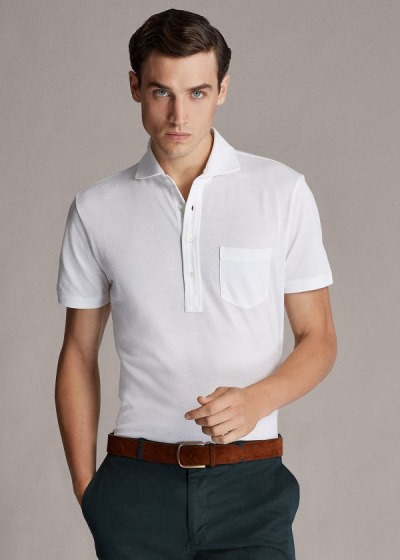 Camisa Polo Ralph Lauren Hombre Blancos - Washed Piqué - BKFYM0741